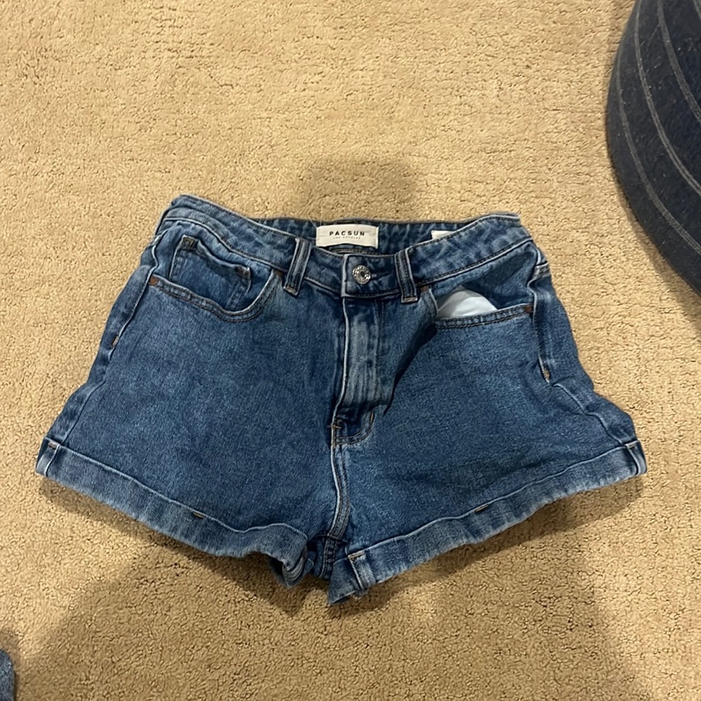 Dark wash blue pacsun jean shorts